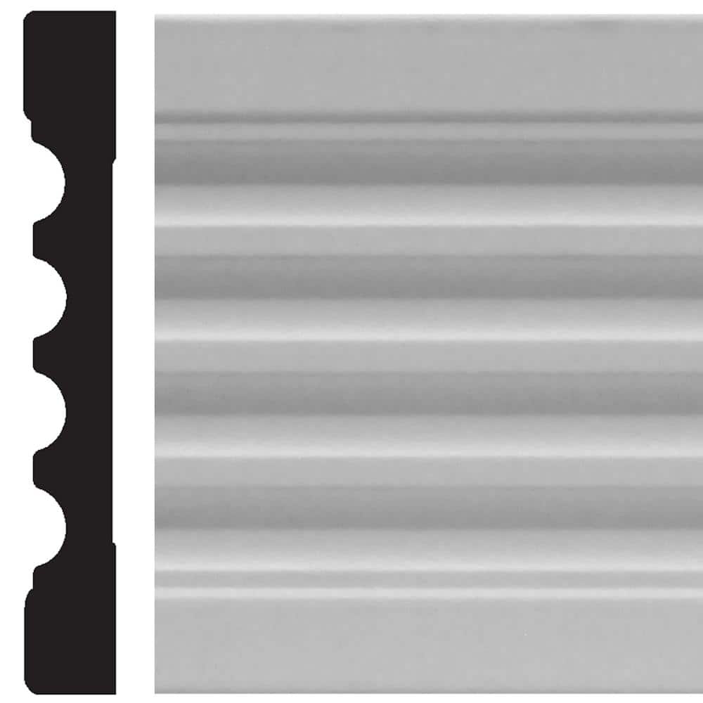 HOUSE OF FARA 3/4 in. x 5-1/4 in. x 8 ft. MDF Flute Casing Molding