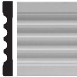 HOUSE OF FARA 3/4 in. x 5-1/4 in. x 8 ft. MDF Flute Casing Molding