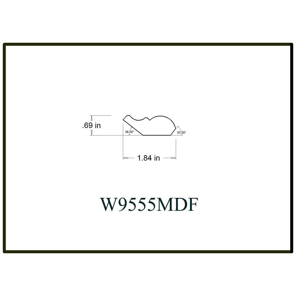 HOUSE OF FARA 3/4 in. x 1-3/4 in. x 8 ft. MDF Crown Moulding