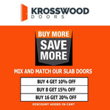 Krosswood Doors 36 in. x 96 in. Shaker 1-Panel Primed Solid Hybrid Core MDF Interior Door Slab