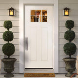 Masonite 36 x 80 in. Craftsman 6 Lite Left Hand Inswing Primed Smooth Fiberglass Prehung Front Door, No Brickmold