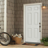 Masonite 36 in. x 80 in. 6-Panel Left Hand Inswing Primed White Smooth Fiberglass Prehung Front Exterior Door