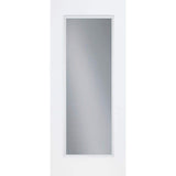 Masonite 32 in. x 80 in. Premium Full Lite Primed Steel Prehung Front Door with No Brickmold, Left-Hand Inswing