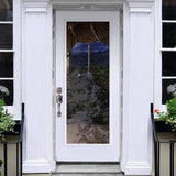 Masonite 32 in. x 80 in. Premium Full Lite Right-Hand Inswing Primed Steel Prehung Front Exterior Door with Brickmold