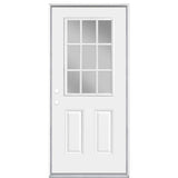 Masonite Premium 9 Lite Primed Steel Prehung Front Door, Right-Hand Inswing, No Brickmold, 36 in. x 80 in.