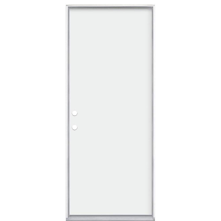 Masonite 32 in. x 80 in. Premium Flush Right-Hand Inswing Primed Steel Prehung Front Exterior Door (No Brickmold)