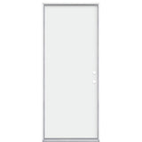 Masonite 32 in. x 80 in. Premium Flush Left-Hand Inswing Primed Steel Prehung Front Exterior Door, No Brickmold