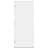 Masonite 32 in. x 80 in. Premium Right-Hand Outswing Flush Primed Steel Prehung Exterior Door, No Brickmold