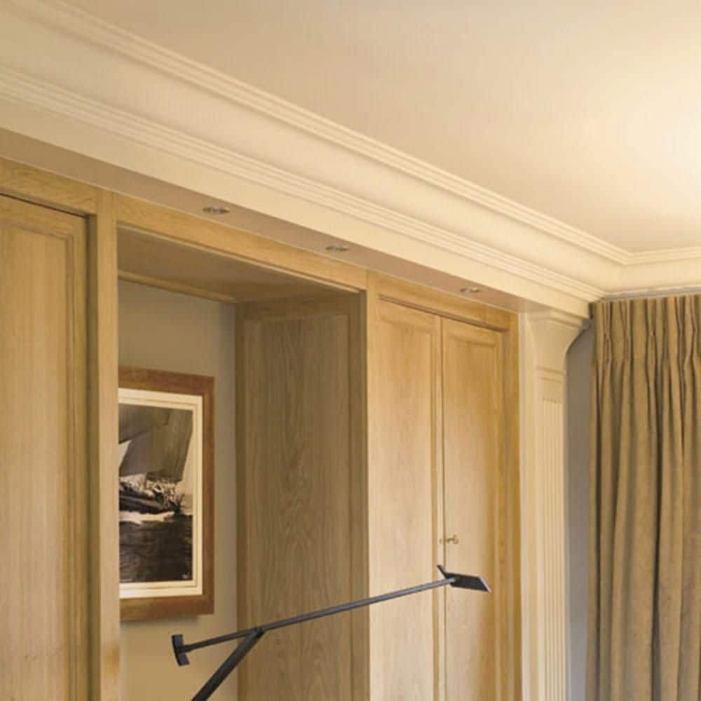 ORAC DECOR 7-3/4 in. x 5-7/8 in. x 78-3/4 in. Primed White Plain Polyurethane Crown Molding