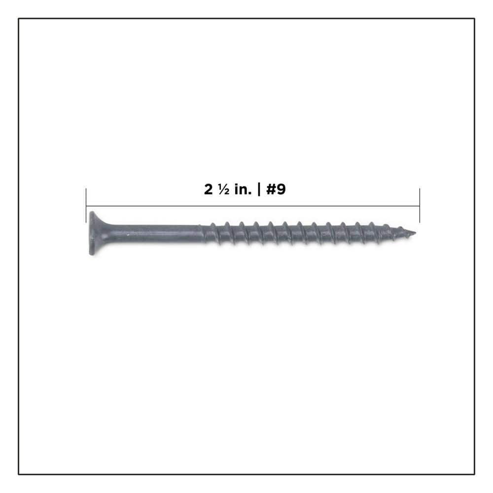 PRO-FIT #9 x 2-1/2 in. T25 Star Drive Bugle Head Grey Wood Deck Screws 25 lbs. (2350)