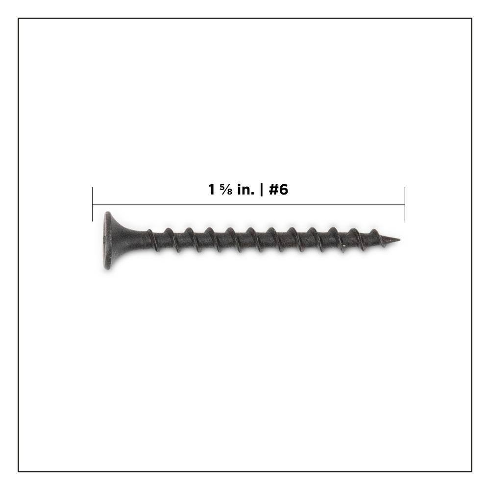 #6 x 1-5/8 in. Phillips Bugle-Head Coarse Thread Drywall Screws (5 lbs./Pack)