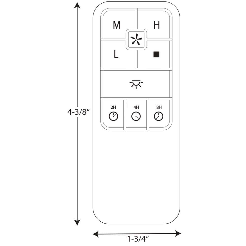 Progress Lighting Universal WiFi Remote Control, Black – P2667-31