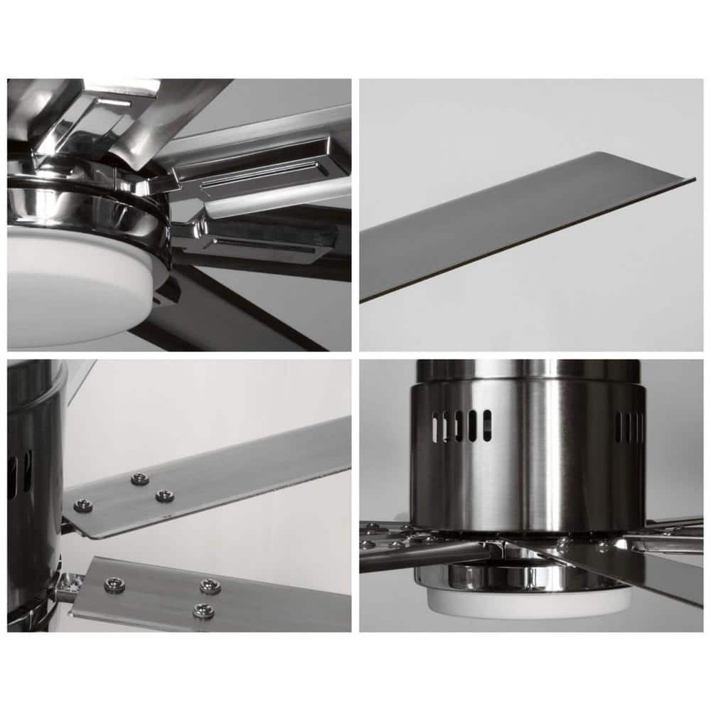 Progress Lighting Vast Collection 72 in. 18W LED 8-Blade Ceiling Fan with Remote, Brushed Nickel