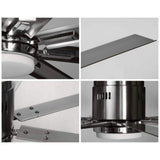 Progress Lighting Vast Collection 72 in. 18W LED 8-Blade Ceiling Fan with Remote, Brushed Nickel