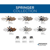 Progress Lighting Springer 60 in. 12‑Blade Architectural Bronze Windmill Ceiling Fan with Remote