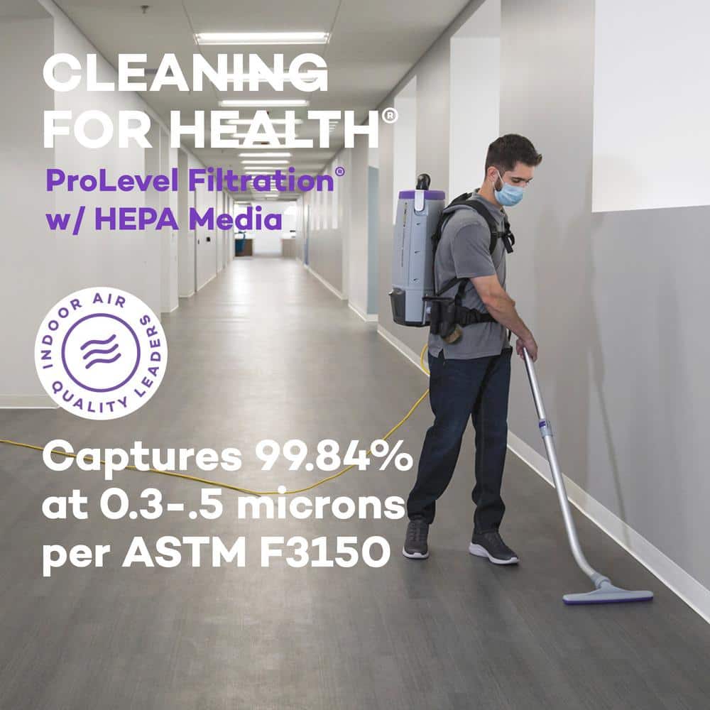 ProTeam Super Coach Pro 10, 10 qt. Backpack Vacuum Cleaner with Multi-Surface Telescoping Wand Kit, Floor Tool, 52 Filter Bags