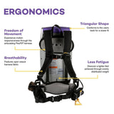 ProTeam Super Coach Pro 10, 10 qt. Backpack Vacuum Cleaner with Multi-Surface Telescoping Wand Kit, Floor Tool, 52 Filter Bags