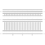 Providence 120 in. x 36 in. PVC 3-Line Level Rail Kit with Reinforcements