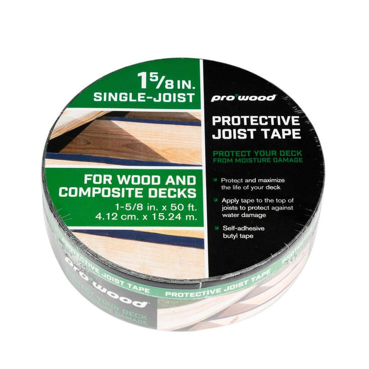 ProWood 1-5/8 in. x 50 ft. Black Butyl Deck Joist Tape for under Decking Board