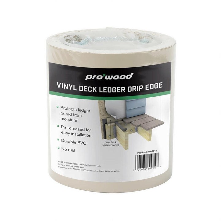 ProWood 25 ft. Roll Vinyl Deck Ledger Drip Edge (6-Pack)