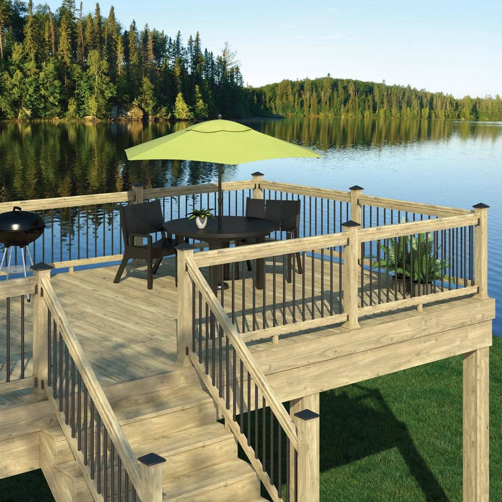 ProWood Pressure-Treated 6 ft. Aluminum Southern Yellow Pine Rail Kit