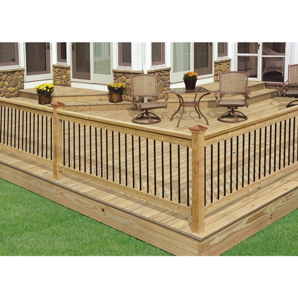 ProWood Pressure-Treated 6 ft. Aluminum Southern Yellow Pine Rail Kit