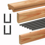 ProWood 6 ft. Aluminum Cedar-Tone Southern Yellow Pine Deck Railing Kit