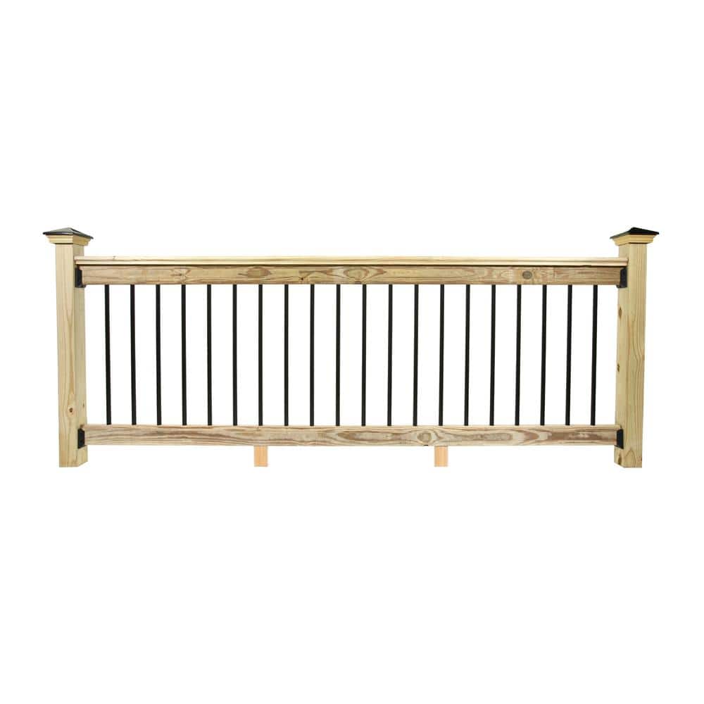 ProWood 8 ft. Aluminum Pressure-Treated Southern Yellow Pine Deck Rail Kit