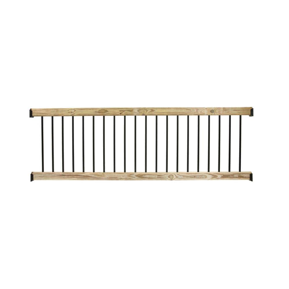 ProWood 8 ft. Aluminum Pressure-Treated Southern Yellow Pine Deck Rail Kit