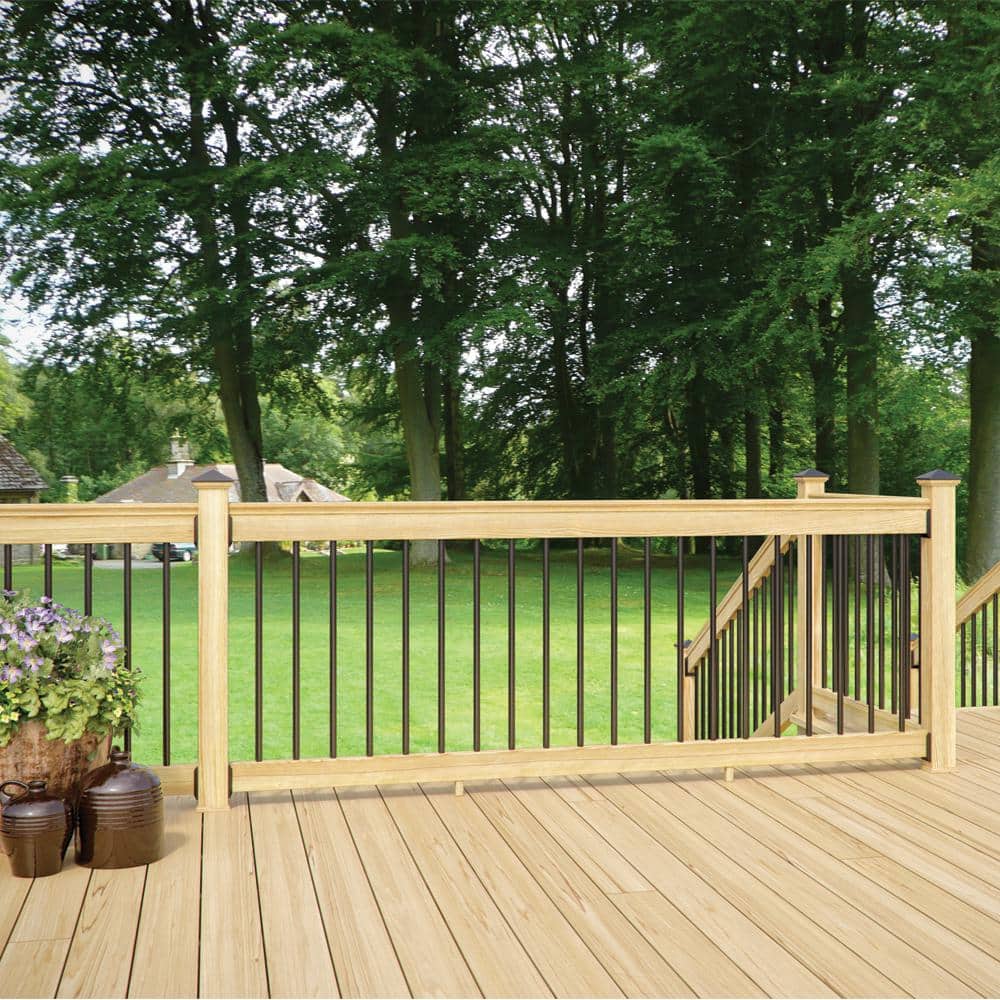 ProWood 8 ft. Aluminum Pressure-Treated Southern Yellow Pine Deck Rail Kit
