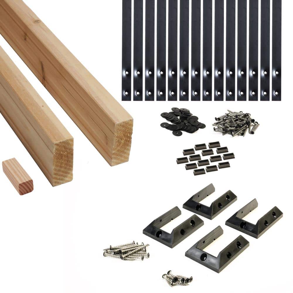 ProWood 6 ft. Cedar Rail Kit with Aluminum Rectangular Balusters