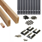 ProWood 6 ft. Cedar Rail Kit with Aluminum Rectangular Balusters
