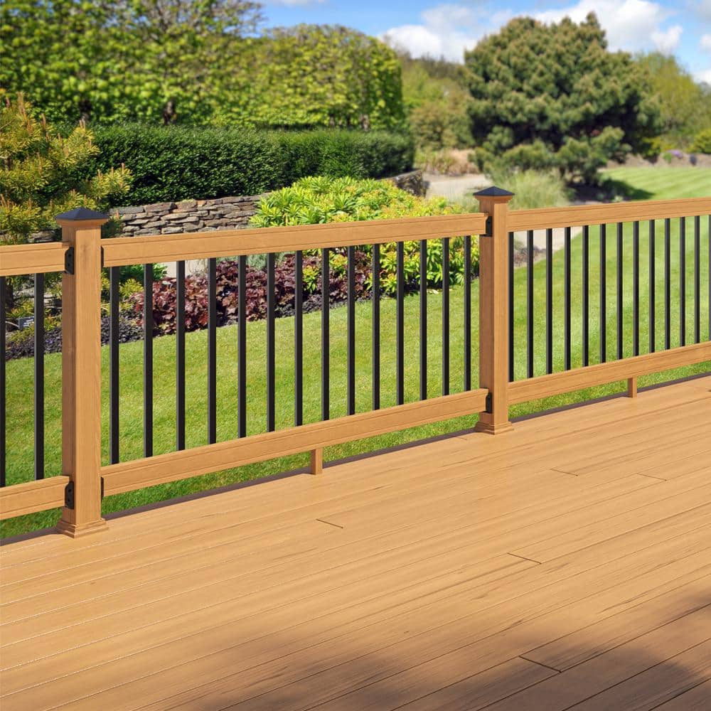 ProWood 6 ft. Cedar Rail Kit with Aluminum Rectangular Balusters