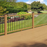 ProWood 6 ft. Cedar Moulded Rail Kit with Aluminum Round Balusters