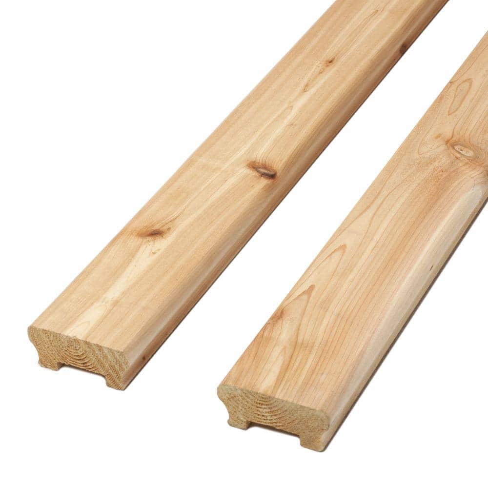 ProWood 6 ft. Cedar Moulded Rail Kit with Aluminum Round Balusters