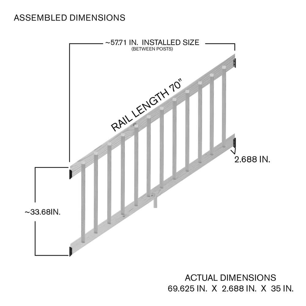 ProWood 6 ft. Cedar Stair Rail Kit with B2E Balusters