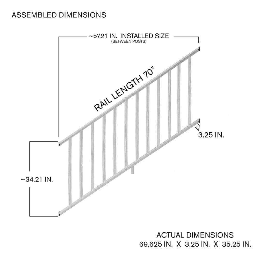 ProWood 6 ft. Cedar Routed Stair Rail Kit with SE Balusters