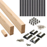 ProWood 6 ft. Southern Yellow Pine Rail Kit with Aluminum Round Balusters