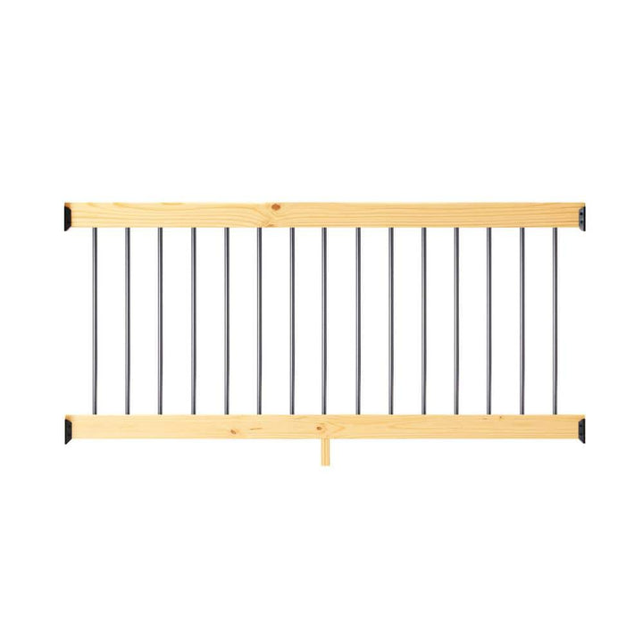 ProWood 6 ft. Southern Yellow Pine Rail Kit with Aluminum Round Balusters