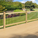 ProWood 6 ft. Southern Yellow Pine Rail Kit with Aluminum Round Balusters