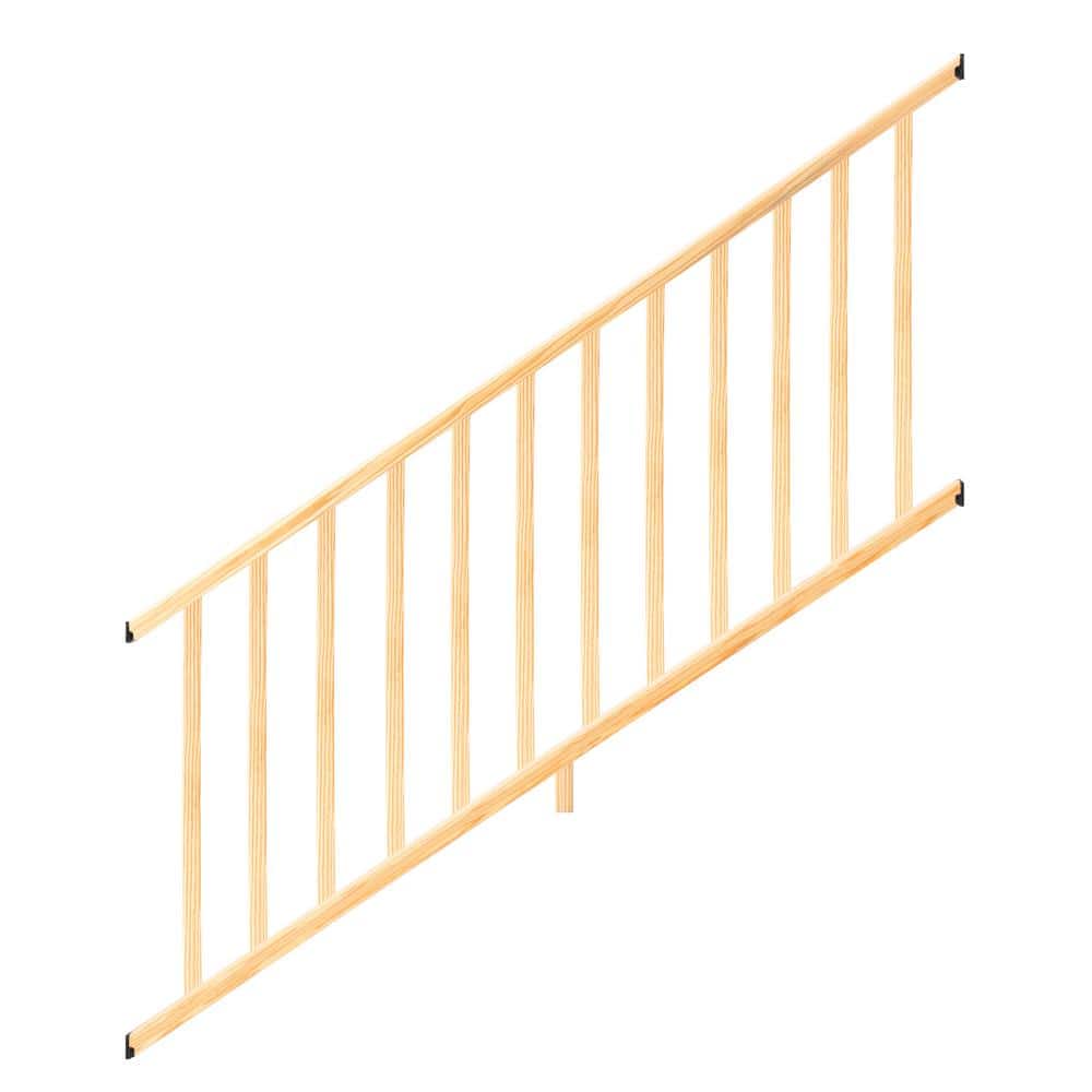 ProWood 6 ft. Southern Yellow Pine Moulded Stair Rail Kit with SE Balusters