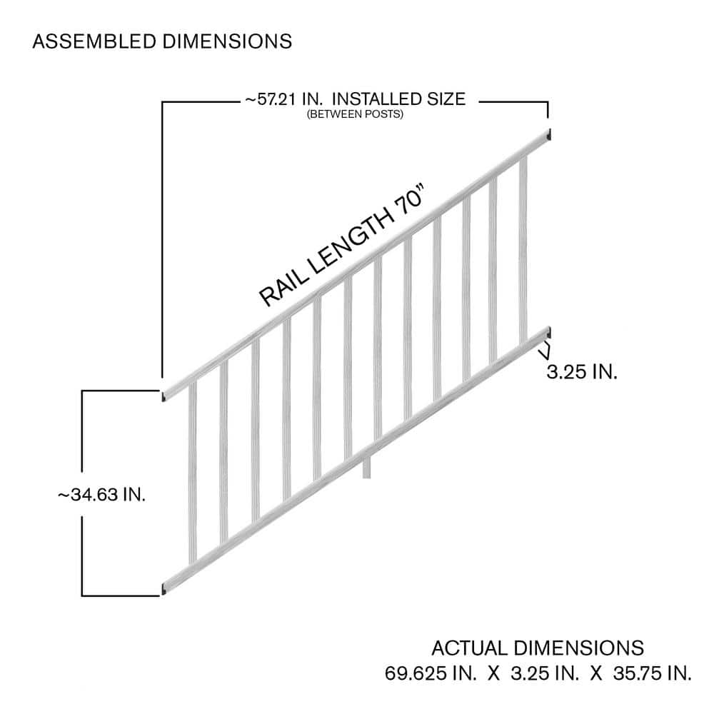 ProWood 6 ft. Southern Yellow Pine Moulded Stair Rail Kit with SE Balusters