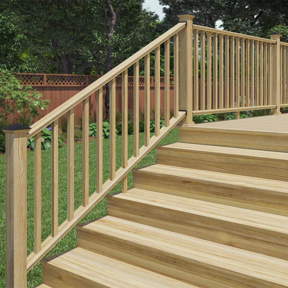 ProWood 6 ft. Southern Yellow Pine Moulded Stair Rail Kit with SE Balusters