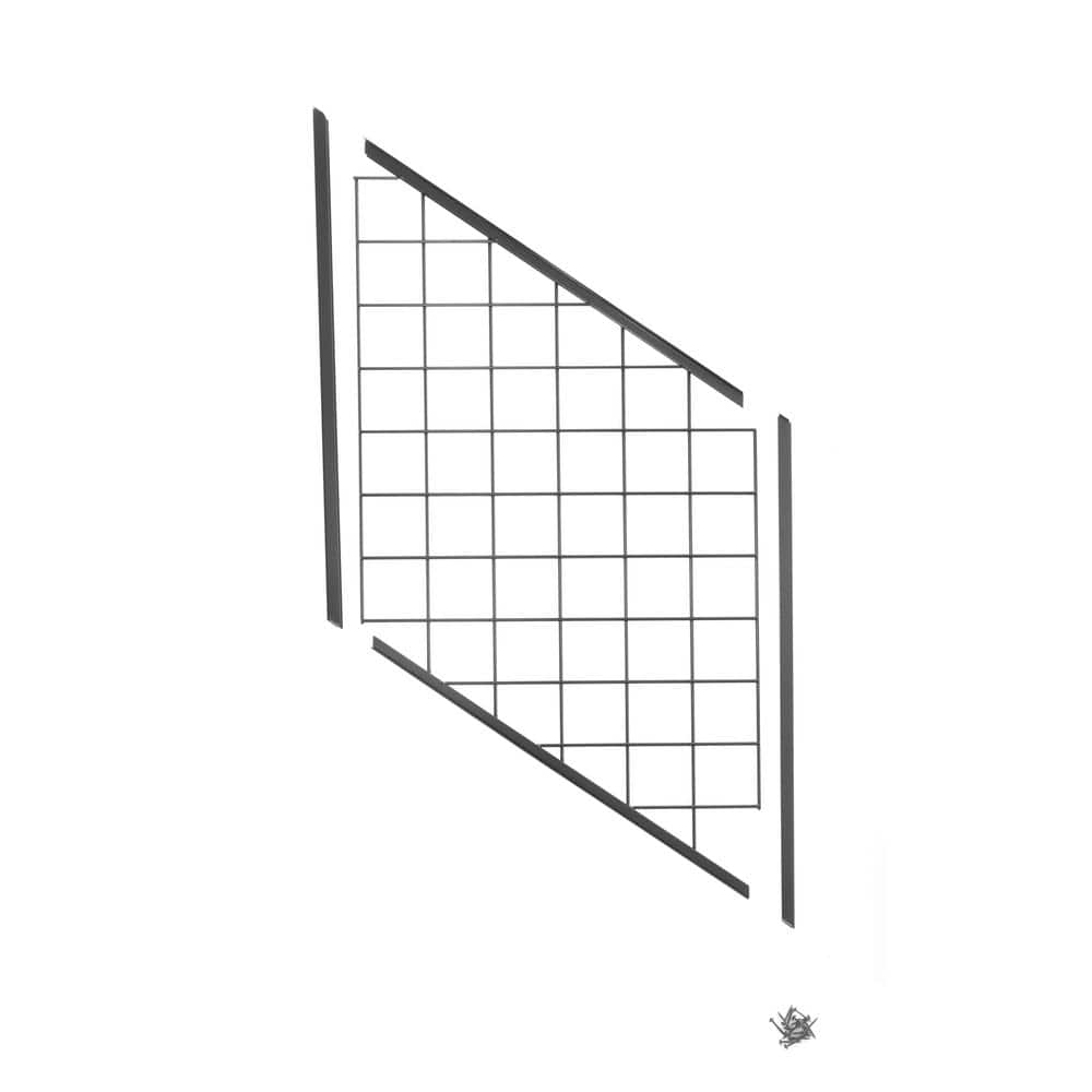 ProWood 21 in. H x 40 in. W Black Powder-Coated Hog Wire Metal Stair Panels Stair Railing Kit