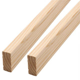 ProWood 2 in. H x 72 in. W Pressure-Treated Natural Pine Rails with Black Brackets Horizontal Railing Kit