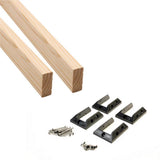 ProWood 2 in. H x 72 in. W Pressure-Treated Natural Pine Rails with Black Brackets Horizontal Railing Kit