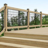 ProWood 2 in. H x 72 in. W Pressure-Treated Natural Pine Rails with Black Brackets Horizontal Railing Kit