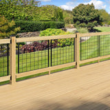 ProWood 2 in. H x 72 in. W Pressure-Treated Natural Pine Rails with Black Brackets Horizontal Railing Kit