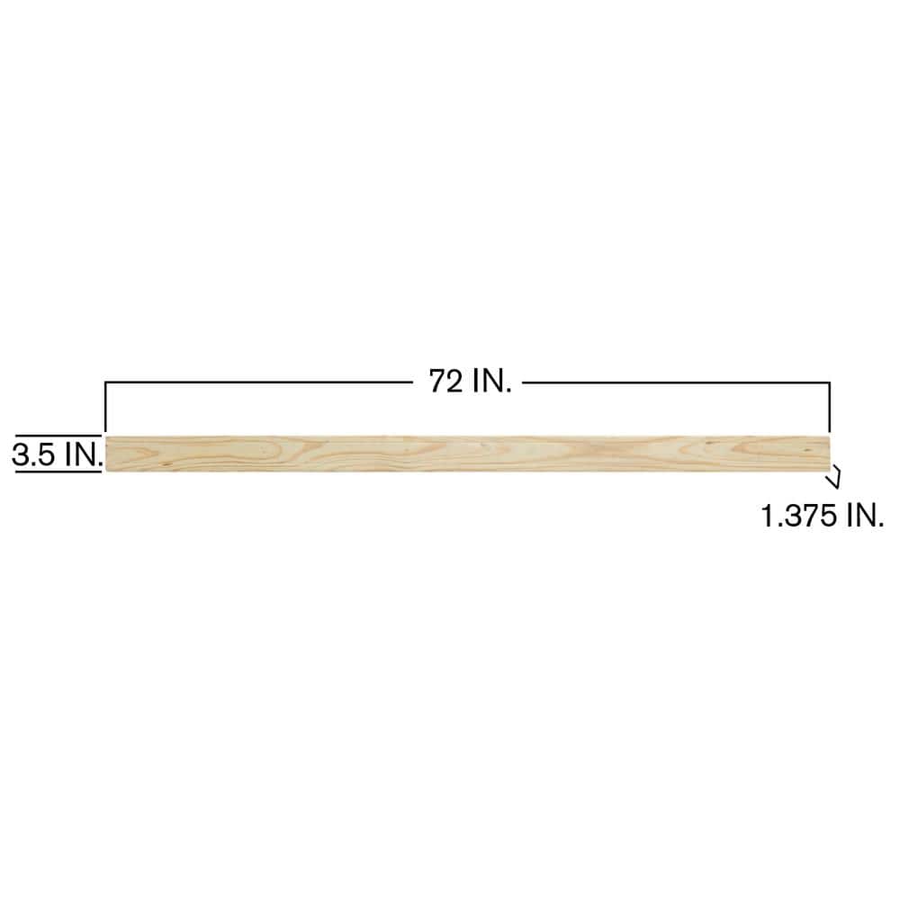 ProWood 2 in. H x 72 in. W Pressure-Treated Natural Pine Rails with Black Brackets Horizontal Railing Kit