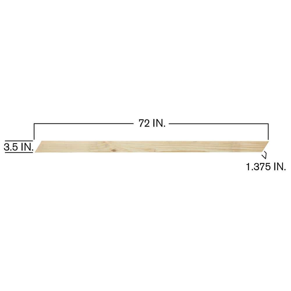 ProWood 2 in. H x 72 in. W Pressure-Treated Natural Pine Stair Rails with Black Brackets Stair Railing Kit
